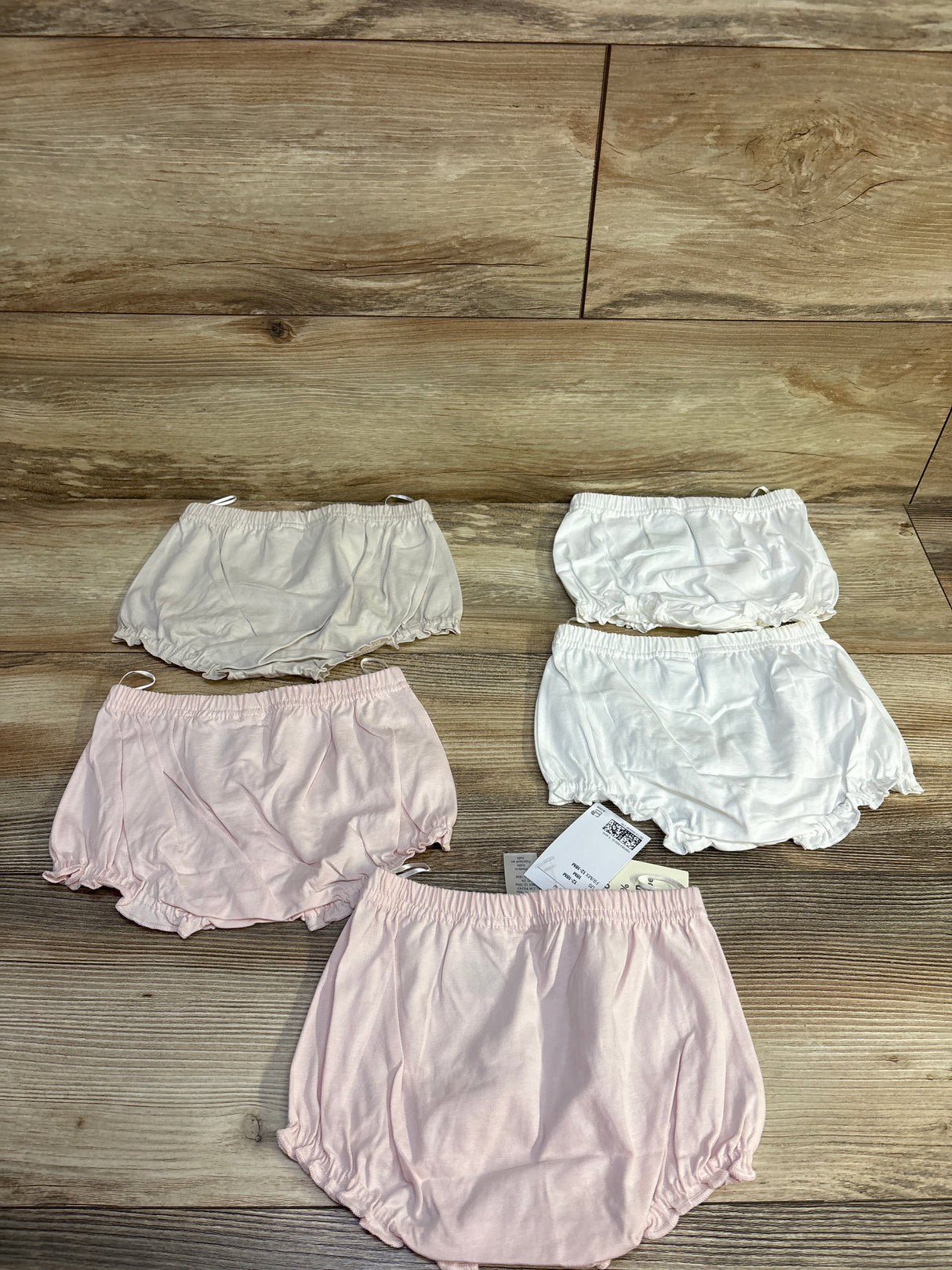 NEW H&M 5pk Cotton Jersey Bloomers White sz 18m