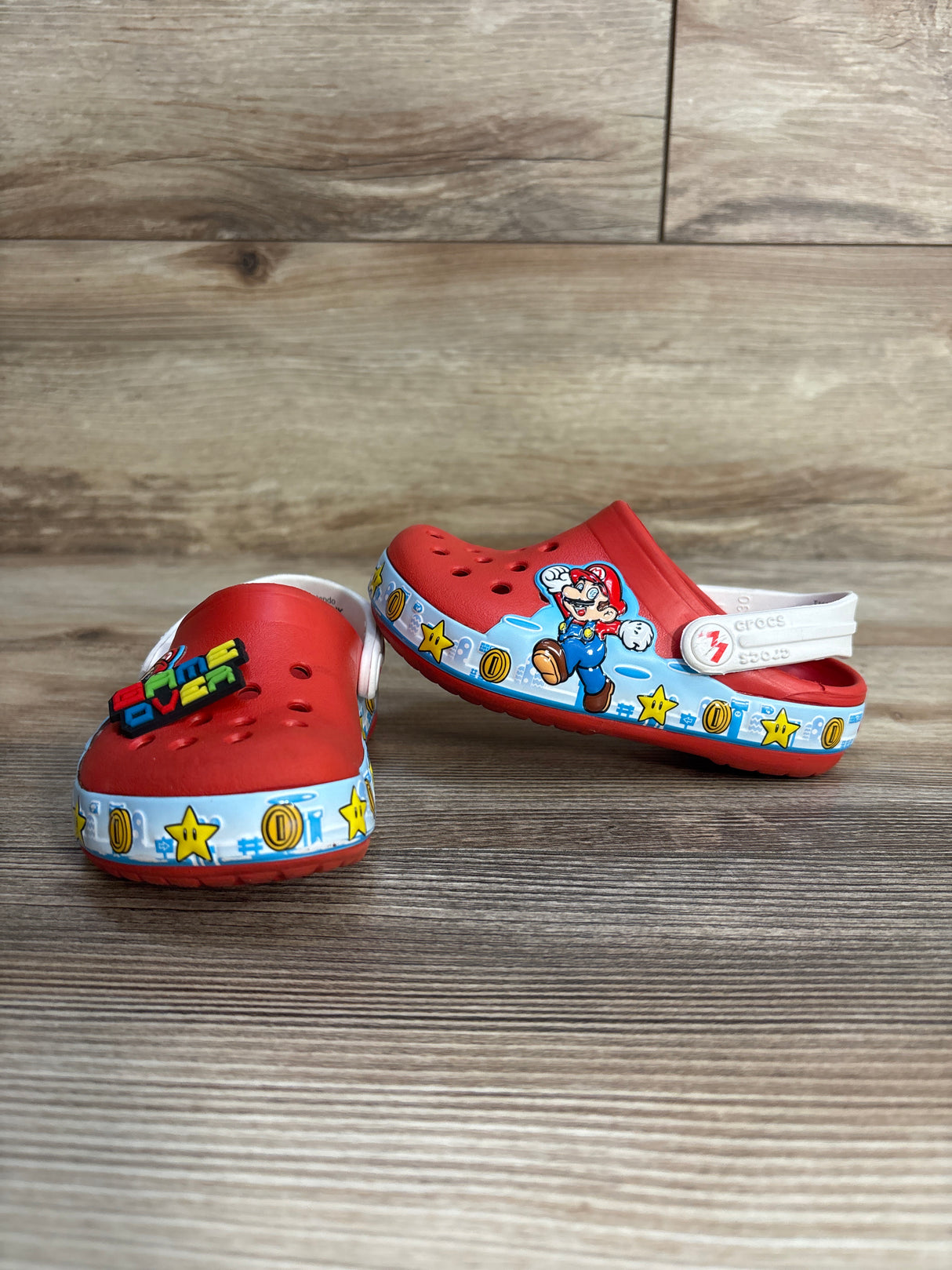 Crocs Fun Lab Super Mario Lights Clogs, Red sz 7c