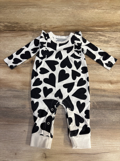 Cat & Jack Heart Print Coverall White sz 0-3m - Me n Mommy To Be