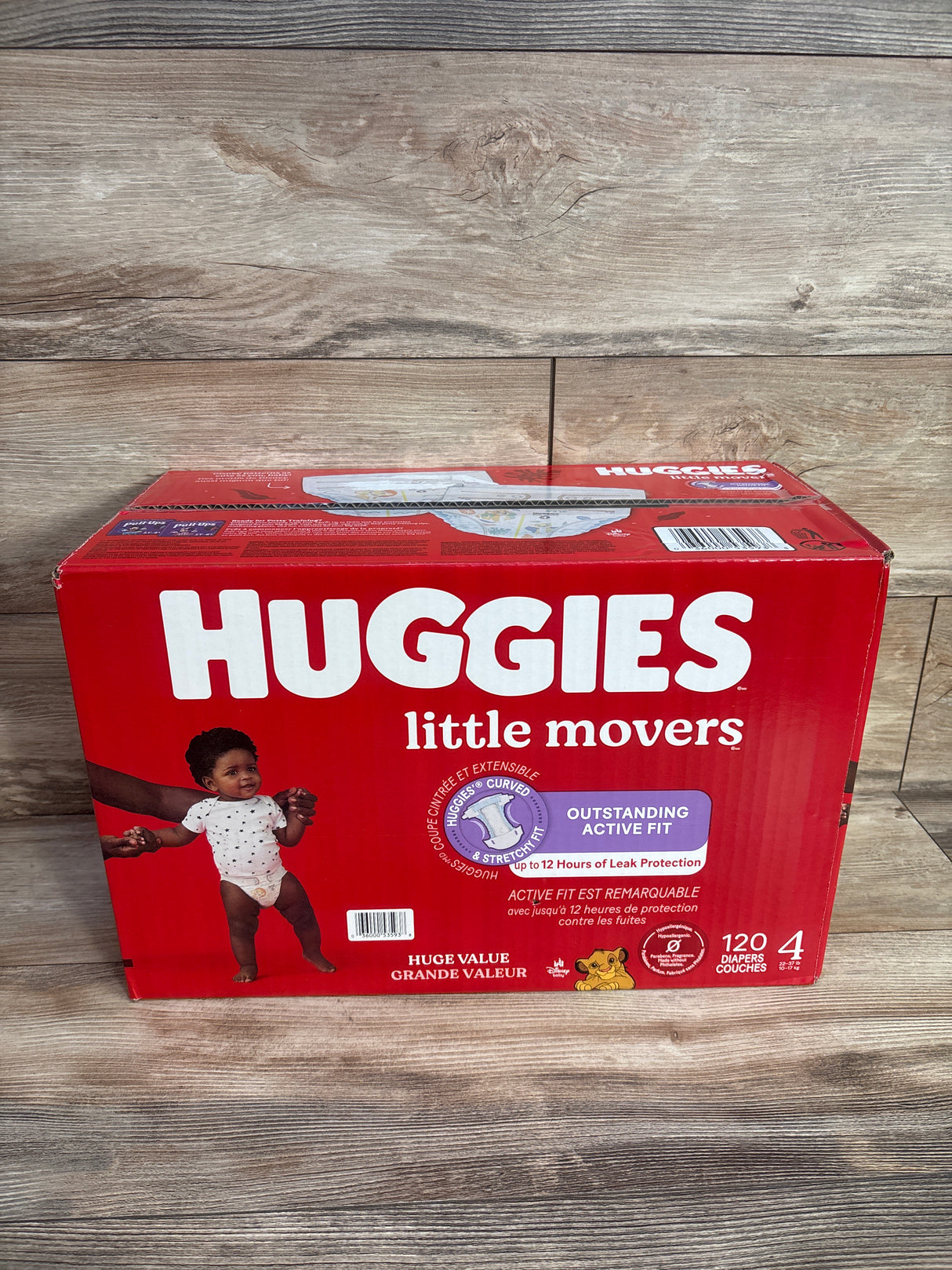NEW Huggies Little Movers Diapers Size 4 120ct.