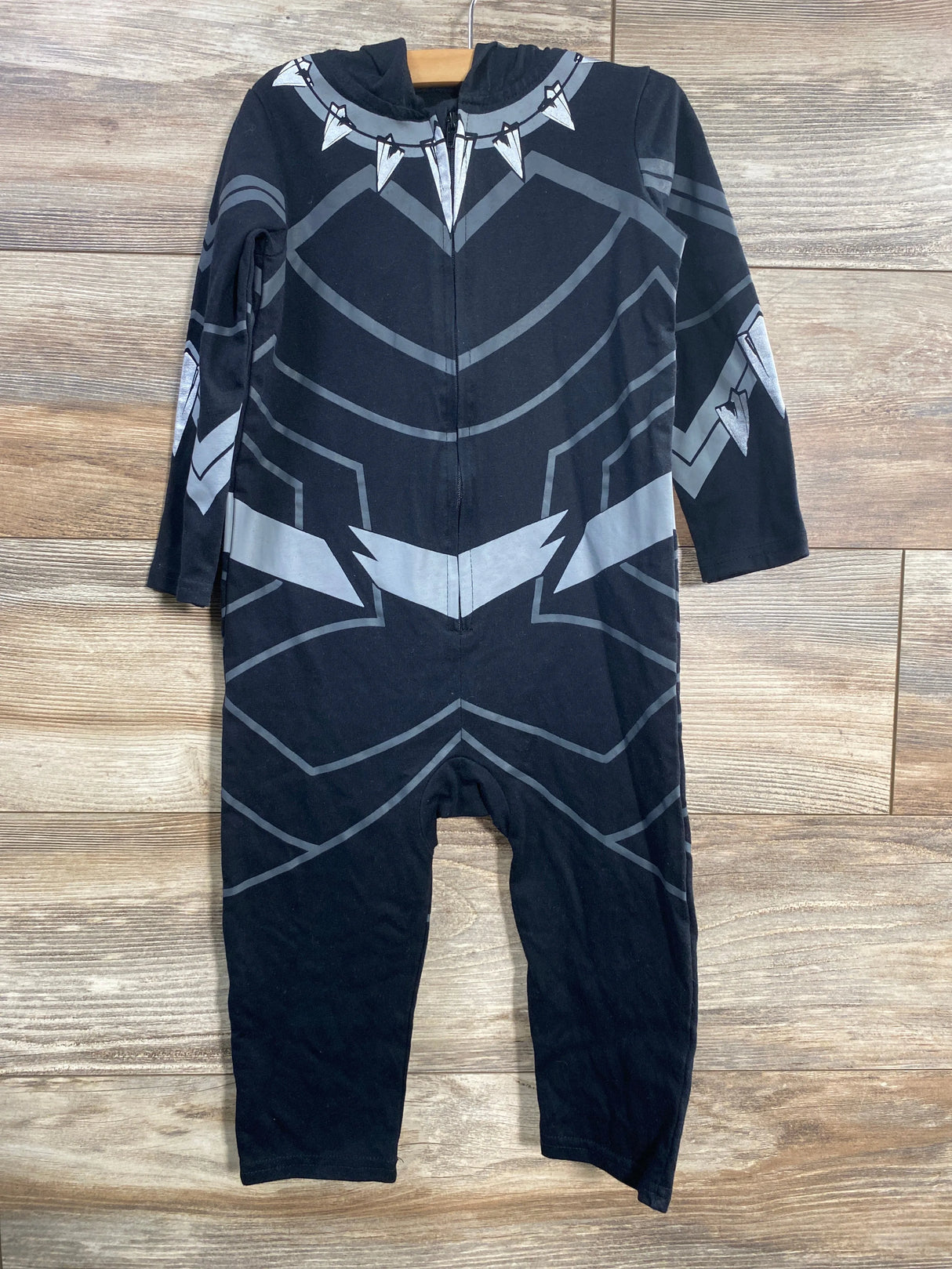 Marvel Avengers Black Panther Hooded Coverall Black sz 3T