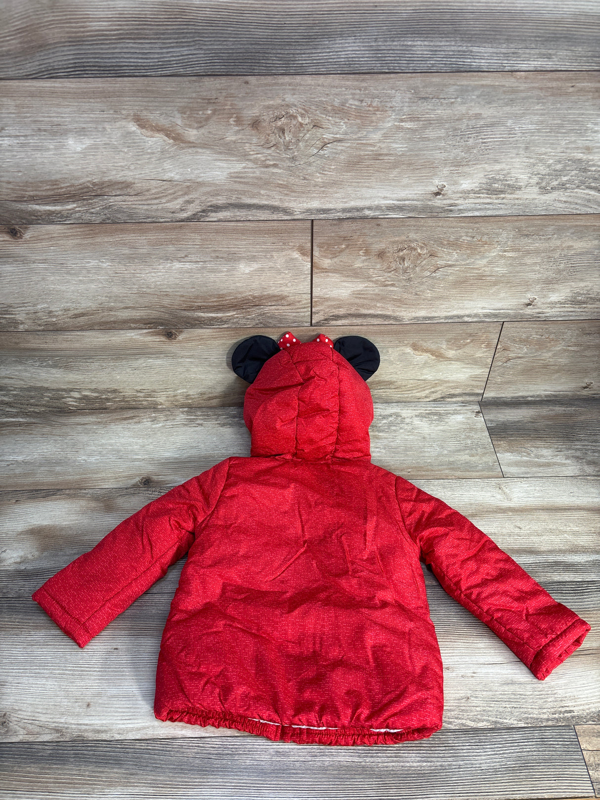 Disney Junior Minnie Mouse Puffer Snowsuit Red sz 3T