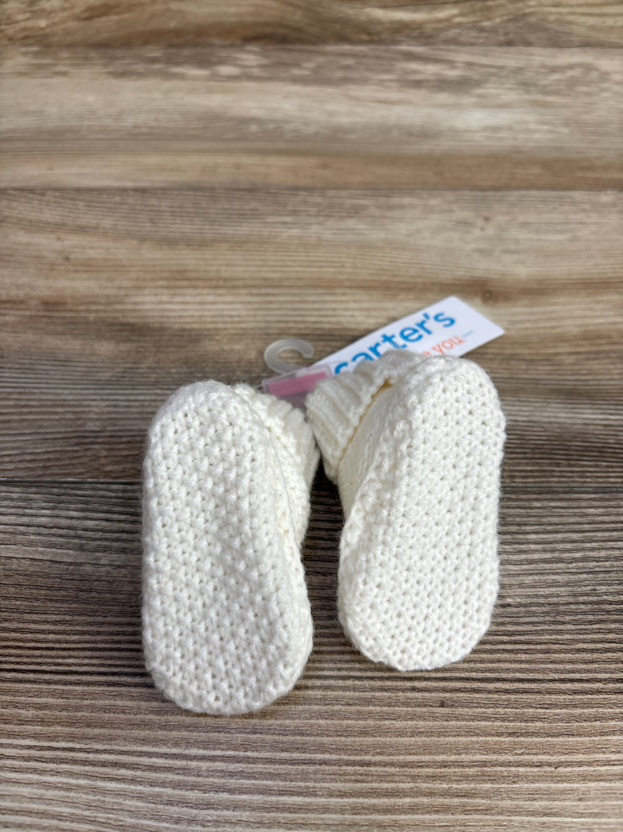 NEW Just One You Knit Booties White sz 0/1c