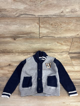 Janie & Jack The Bulldog Baby Cardigan Grey sz 3T