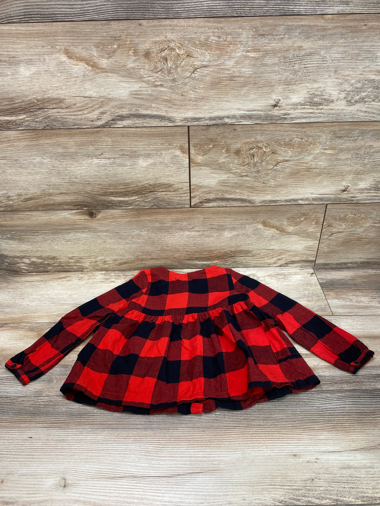 Carter's Buffalo Check Top Red sz 4T