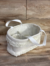 Tufted Fabric Diaper Caddy Storage Basket