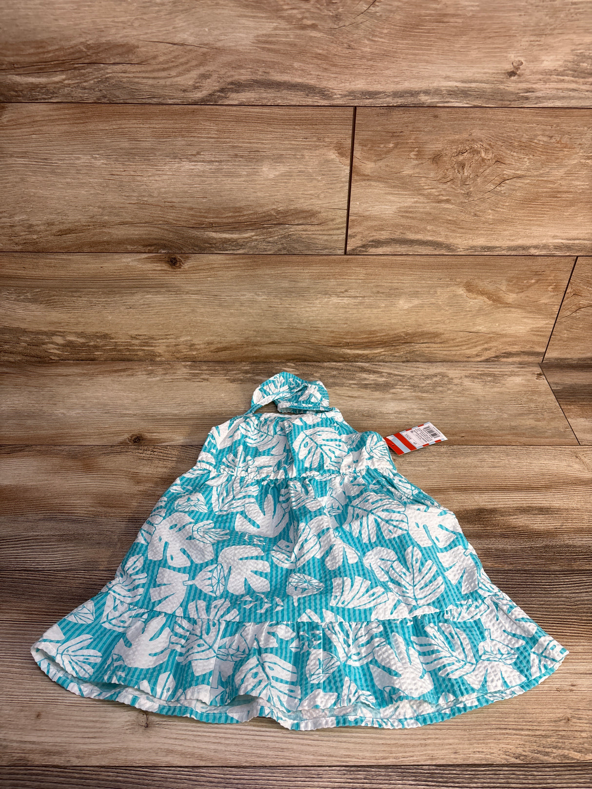 NEW Cat & Jack Palm Print Tank Dress Blue sz 2T