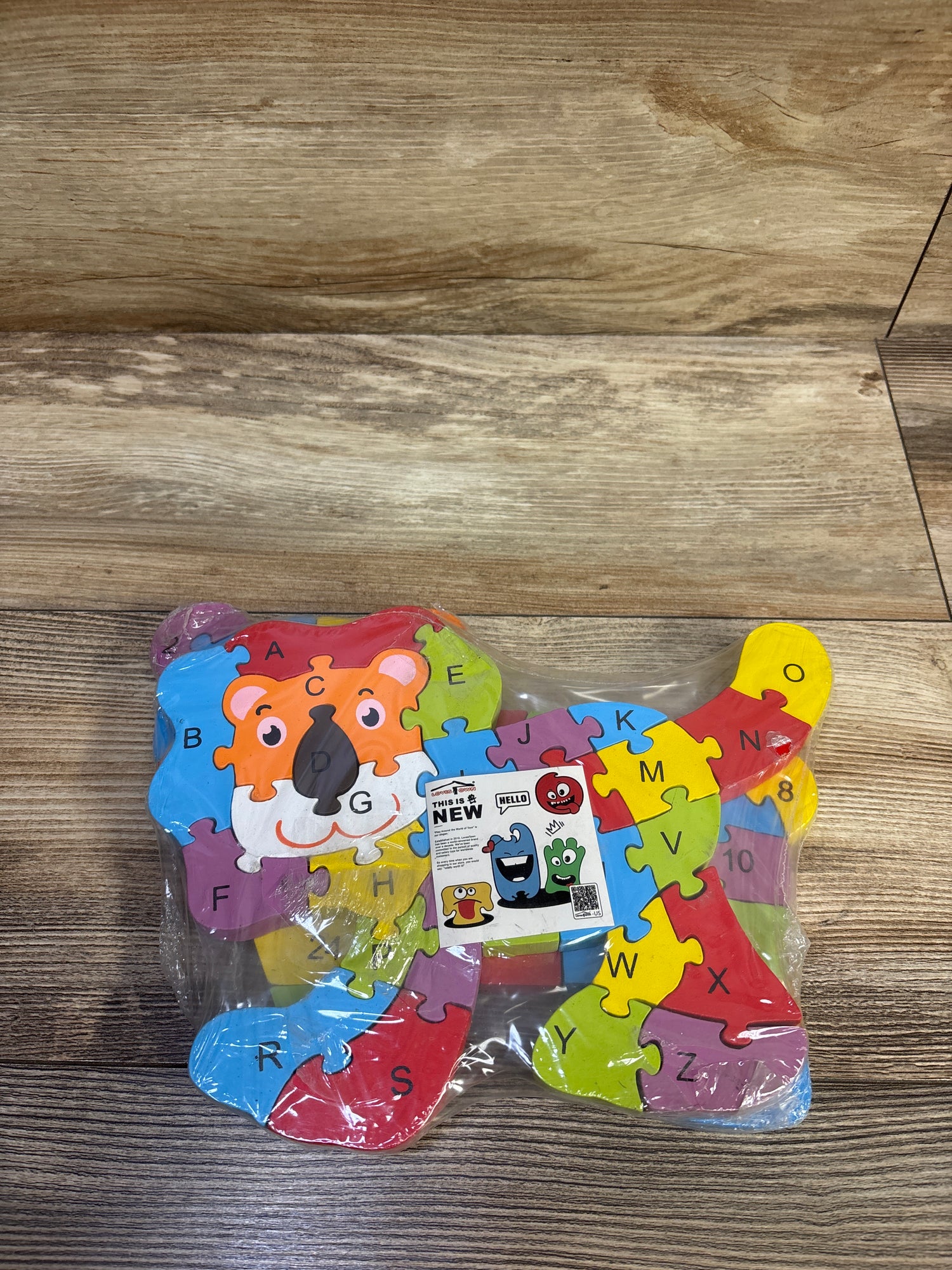 NEW LovesTown 2pk Wooden Alphabet & Number Jigsaw Puzzles