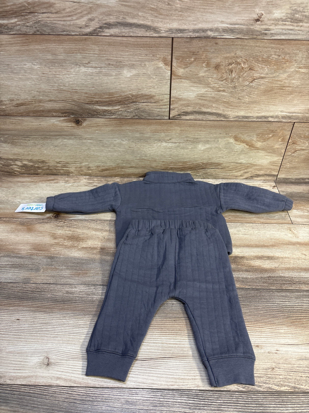 NEW Child Of Mine 2pc Half Zip Jacket & Pants Set Grey sz 3-6m