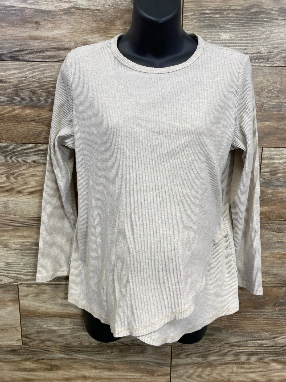 Old Navy Cross-Front Nursing Rib Knit Top Oatmeal sz Large