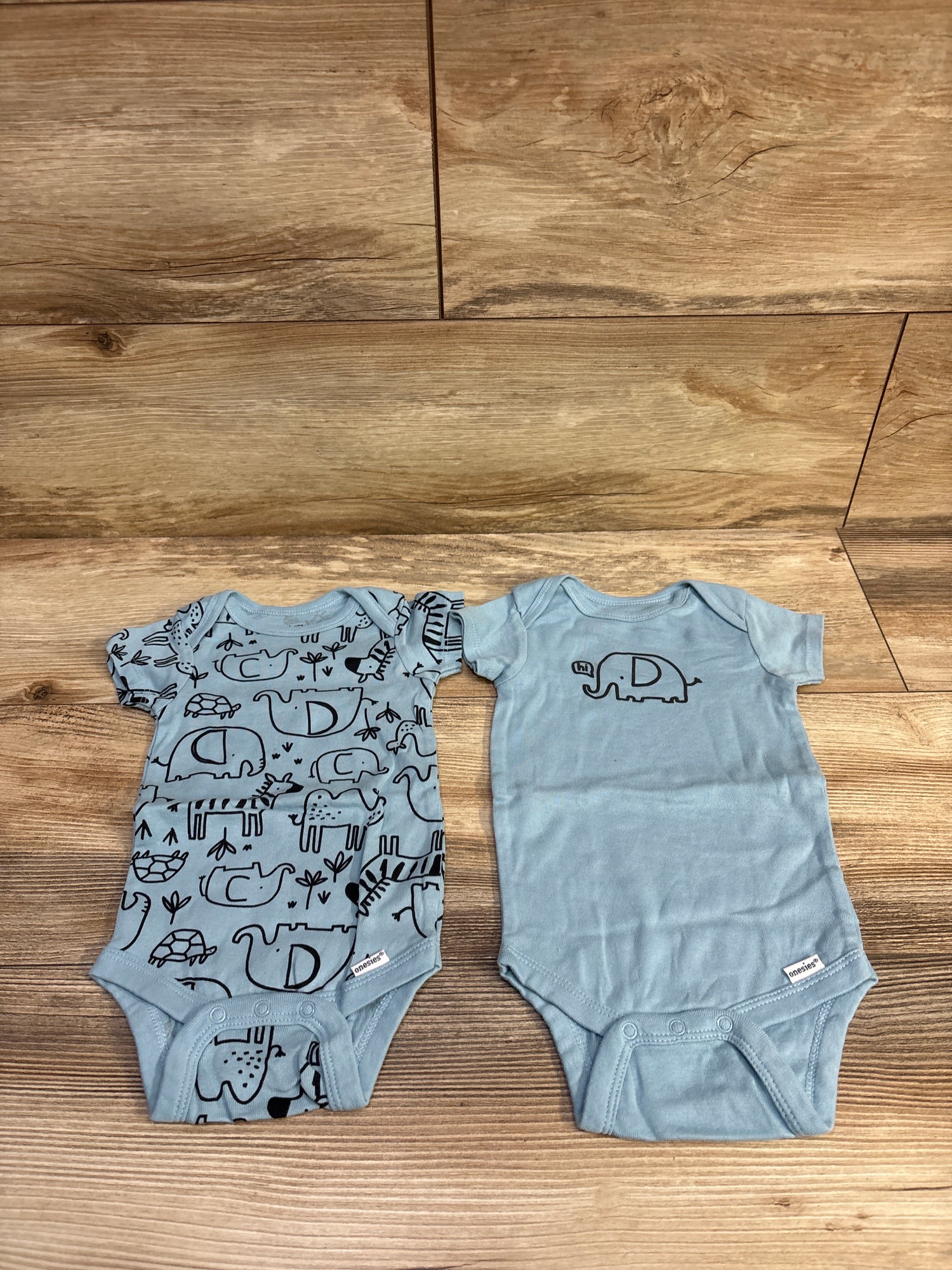 Gerber 2pk Bodysuits Blue sz 3/6m