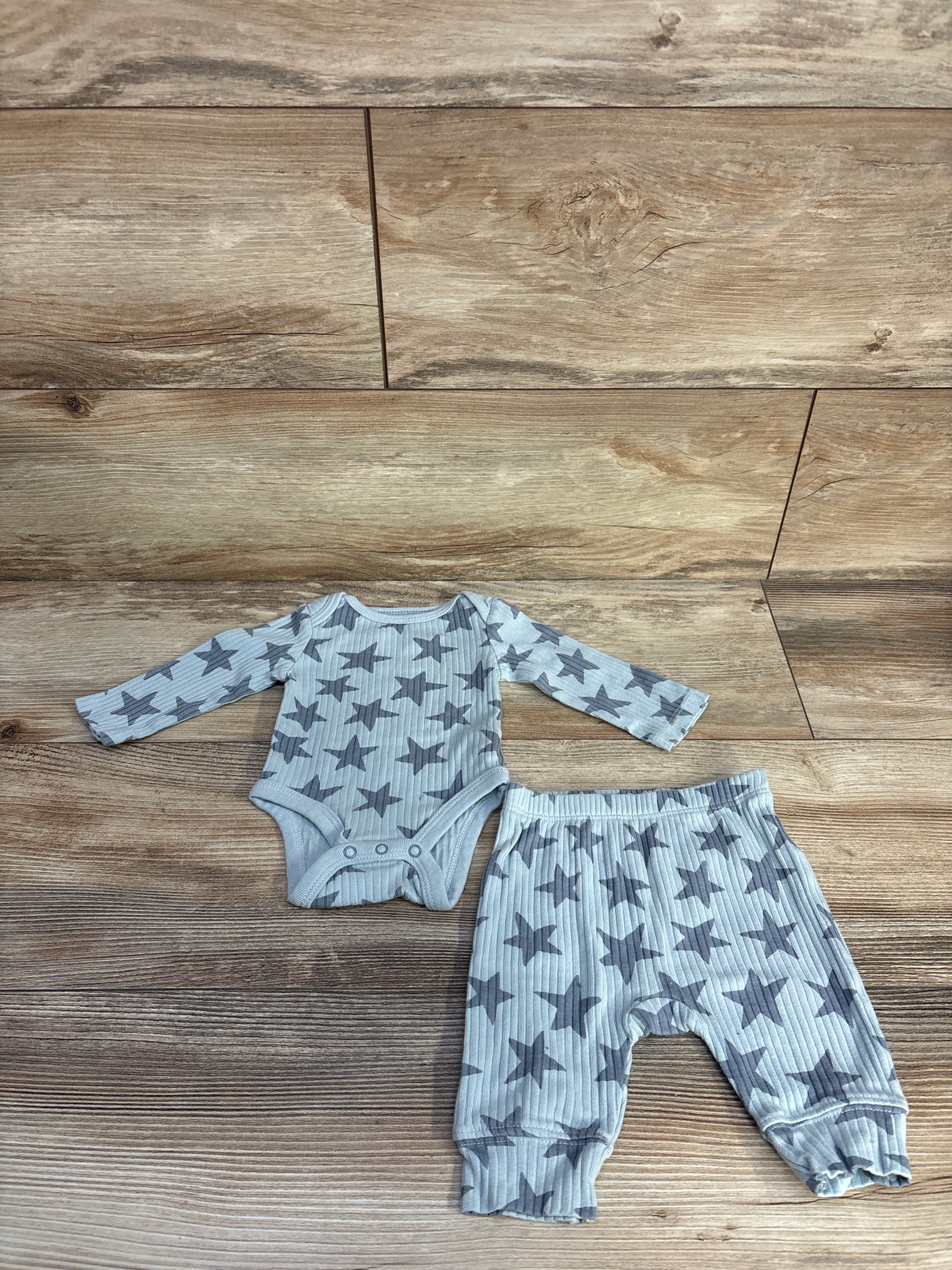 Cloud Island 2pc Ribbed Bodysuit & Bottoms Set Blue sz Newborn