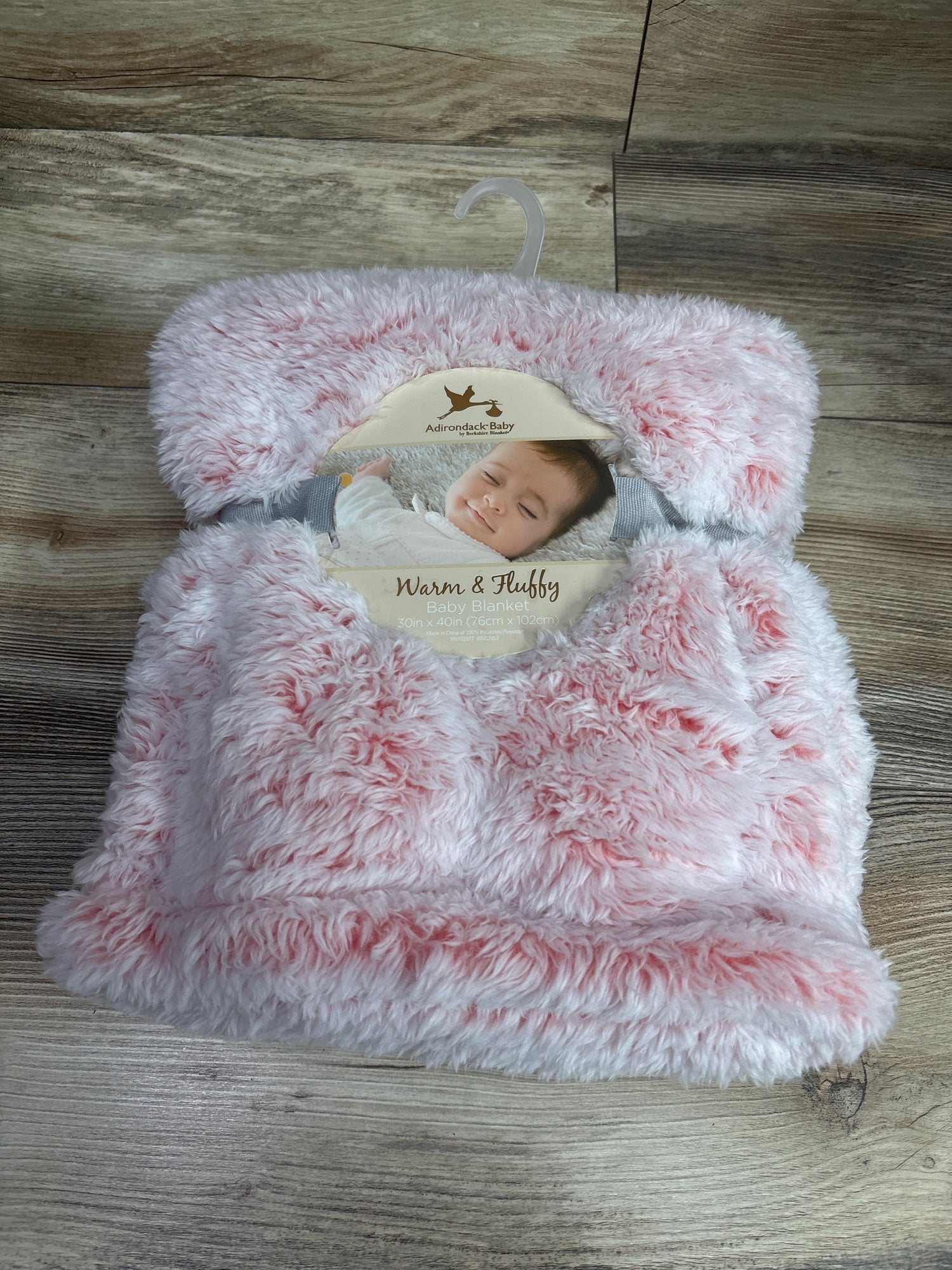 NEW Adirondack Baby by Berkshire Blanket Warm & Fluffy Baby Blanket Pink 30x40''