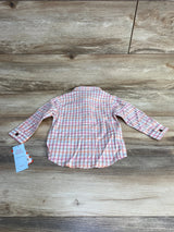 NEW Cat & Jack Plaid Button-Up Shirt Pink sz 18m