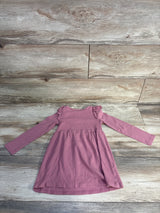 H&M Ribbed Long Sleeve Jersey Style Dress Pink sz 3-4T