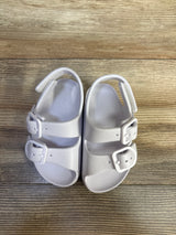 Wonder Nation Two Buckle  Sandals White sz 5-6c