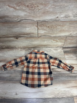 Cat & Jack Plaid Button Up Flannel Shirt Brown sz 3T