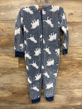 Stitch + Stone Faux Fur Hooded Coverall Blue sz 3T