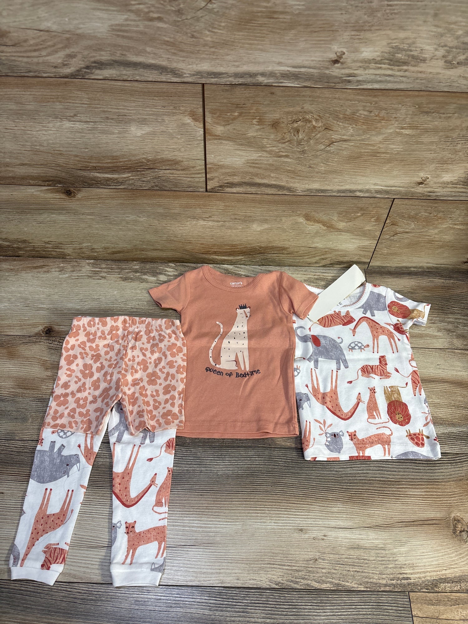 NEW Just One You 4pc Animal Pajama Set White sz 12m