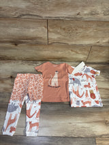NEW Just One You 4pc Animal Pajama Set White sz 12m