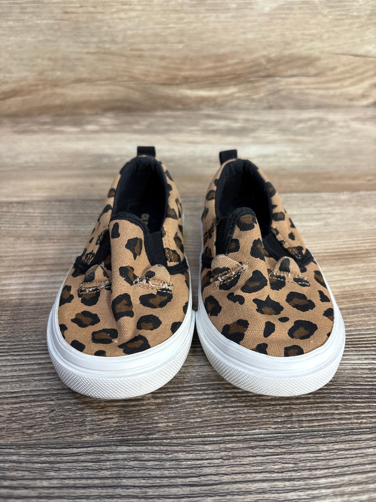 Old Navy Leopard Print Canvas Slip-On Sneakers, Brown sz 6c