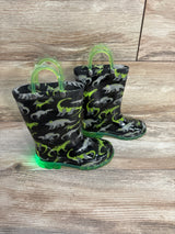 Western Chief Kids Dinosaur Lighted Rain Boots Black sz 9c - Me n Mommy To Be