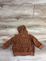 NEW Okie Dokie Leopard Print Full-Zip Hoodie sz 9m