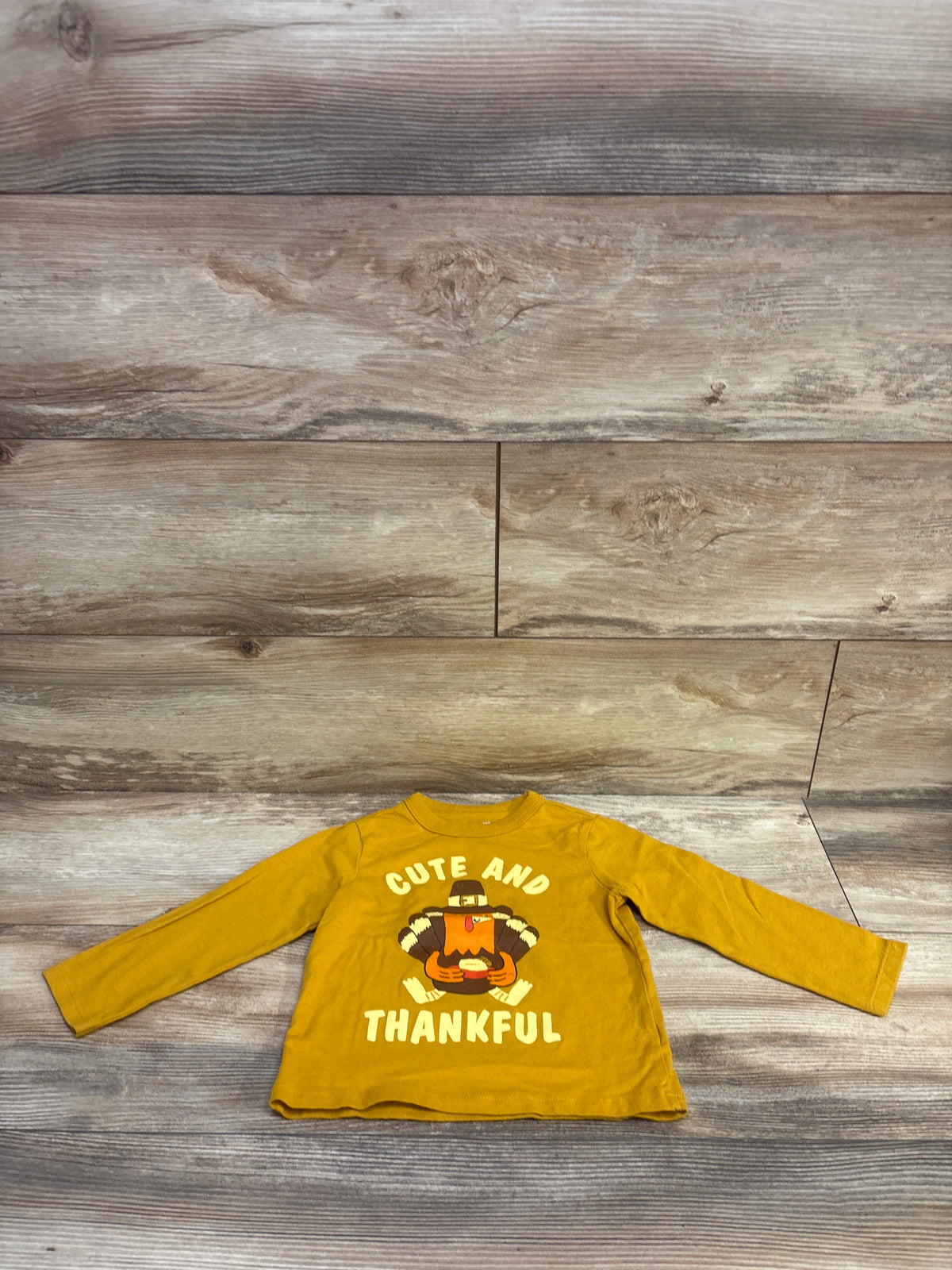 Children's Place Cute And Thankful Shirt Yellow sz 18-24m