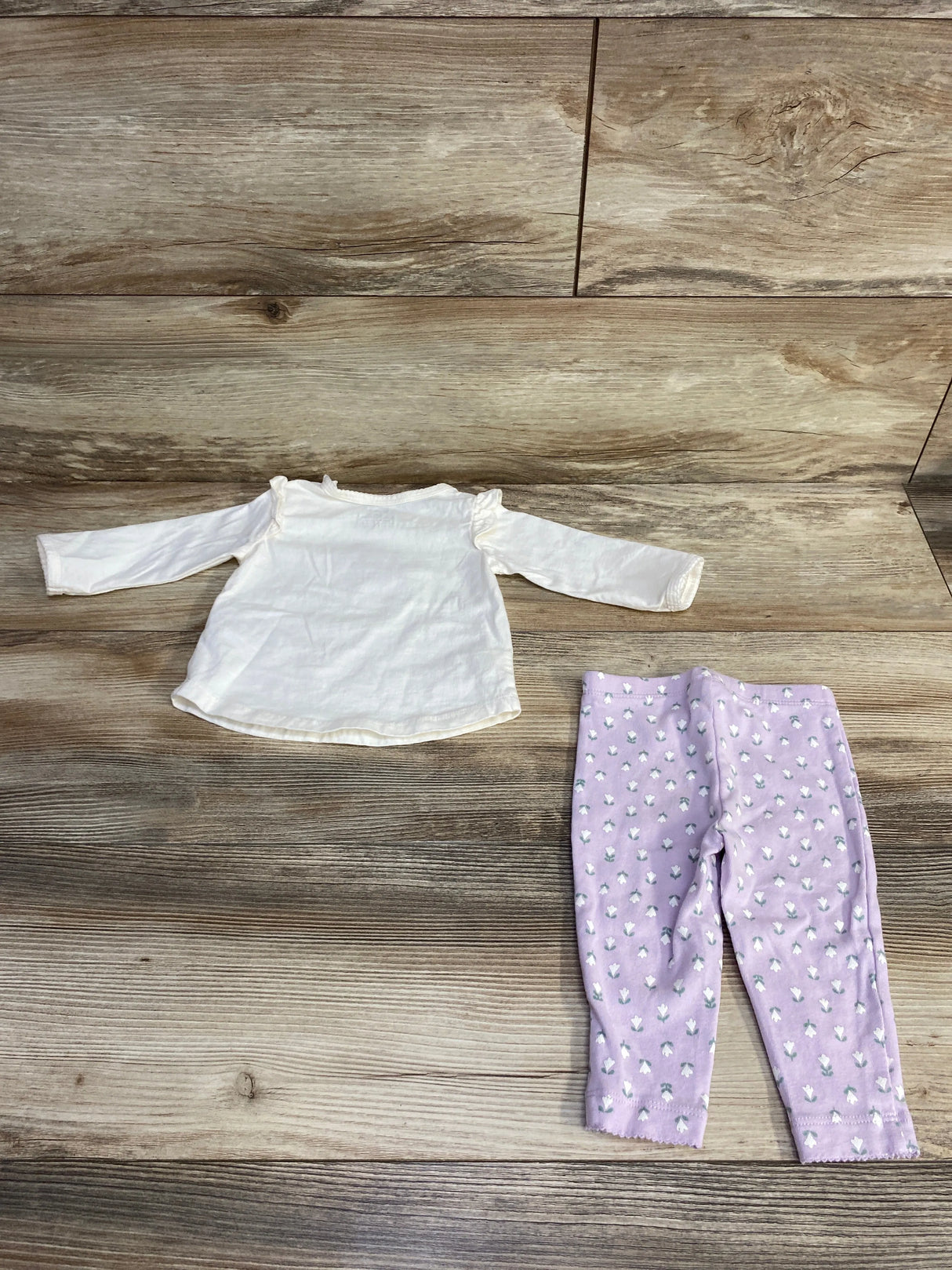 Carter's 2pc Little and Love Shirt & Leggings White sz 6m