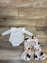 NWOT Spooky Vibes Bodysuit & Pants Set White sz 0-3m
