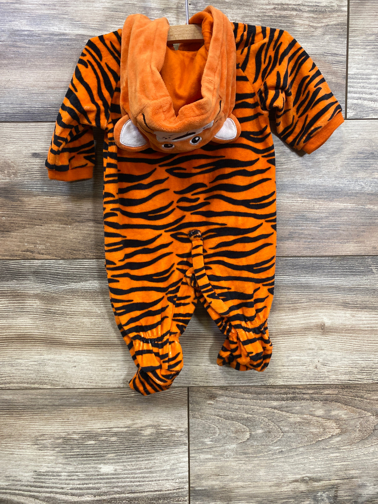 Hooded Tiger Coverall Orange sz 0-3m