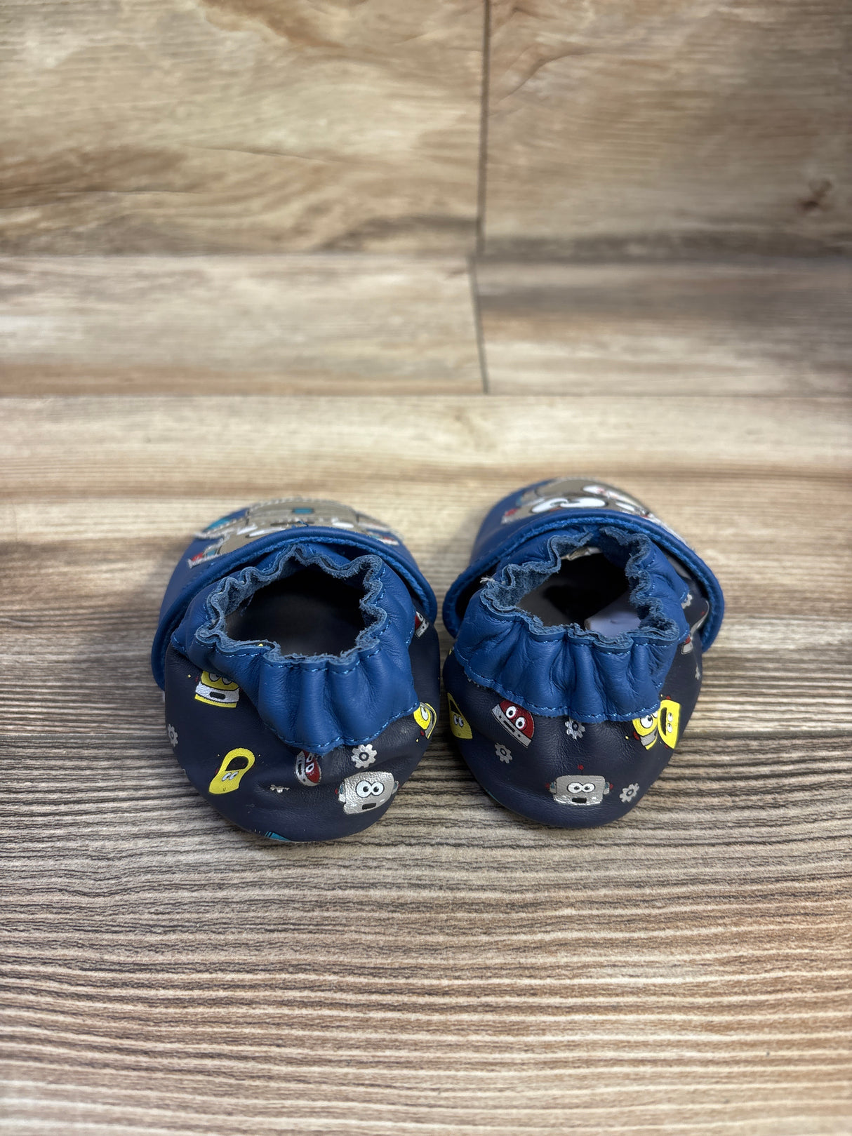 Robeez Robot Soft Sole Shoes Navy sz 4c