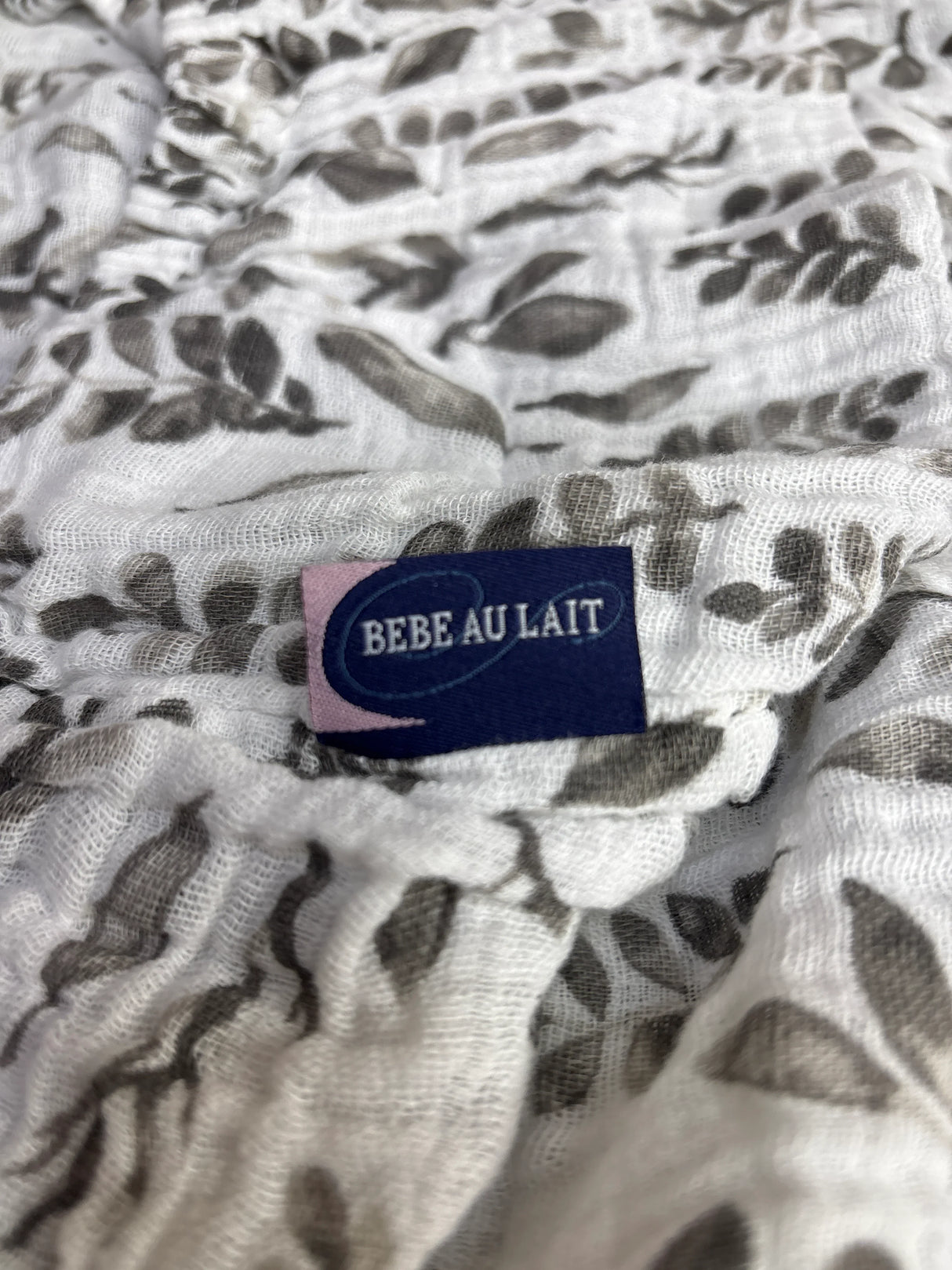 Bebe Au Lait Muslin Fitted Changing Pad Cover - White