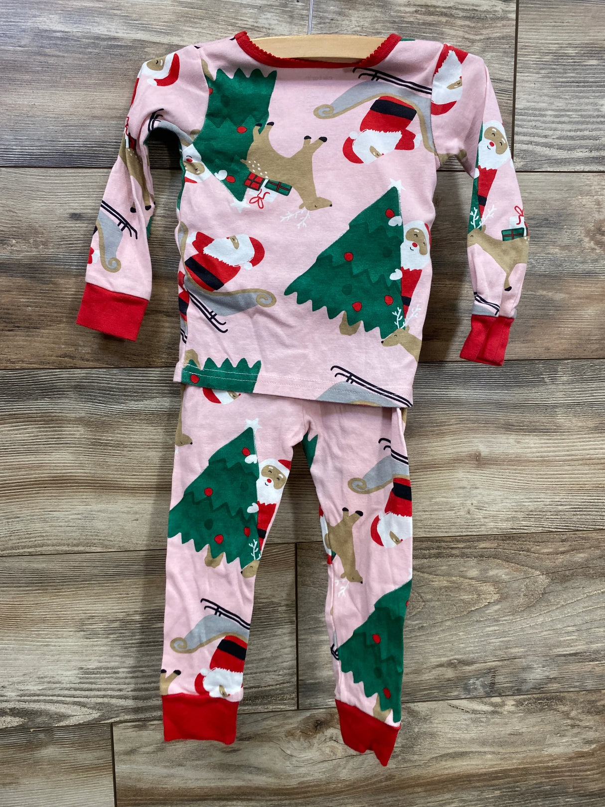 Carter's 2pc Christmas Pajama Set Pink sz 2T
