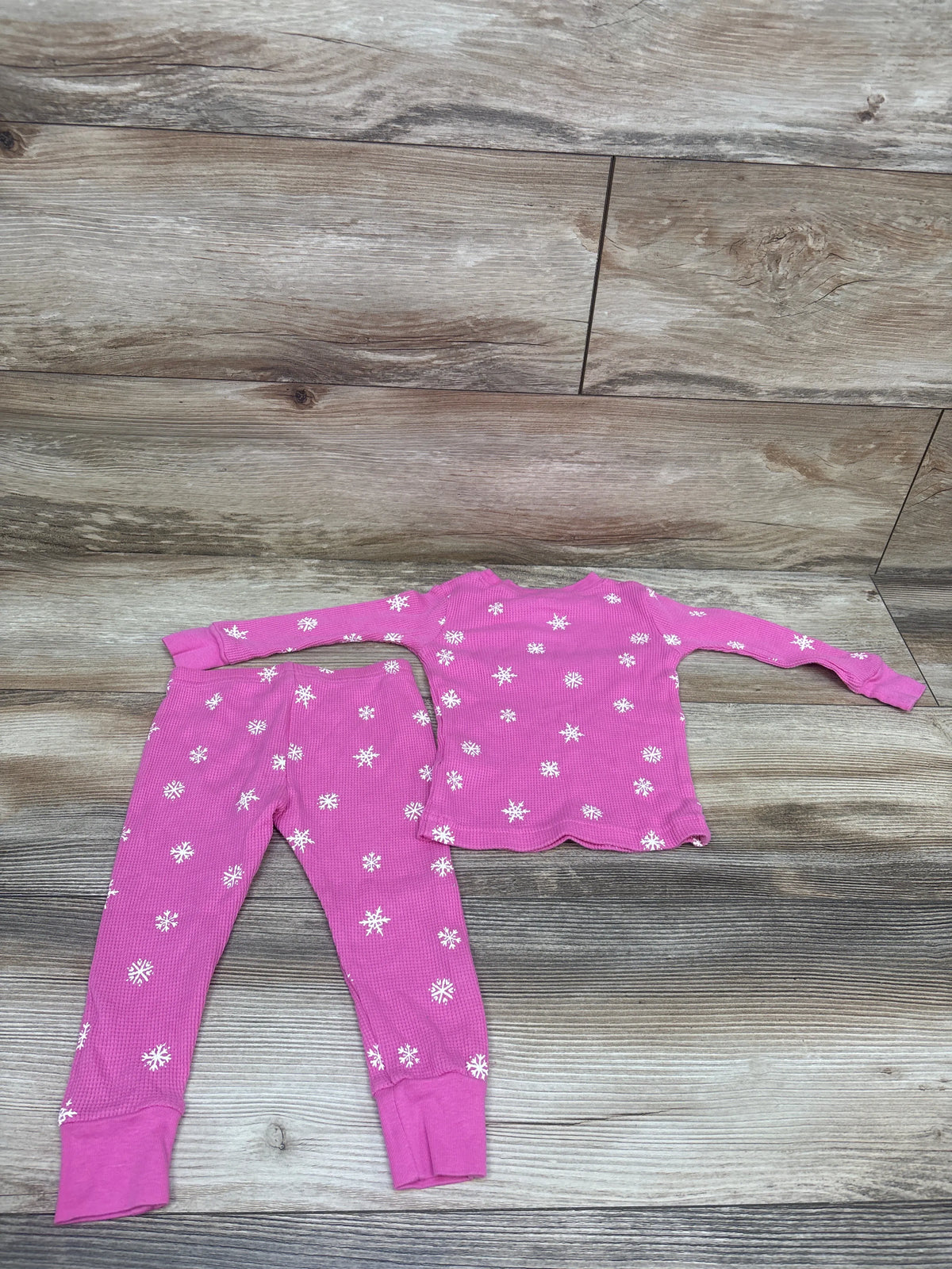 Carter's 2pc Waffle Knit Pajama Set Pink sz 12m