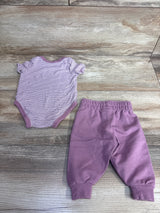 Nike Striped Bodysuit & Bottoms 2pc Set Mauve sz Newborn