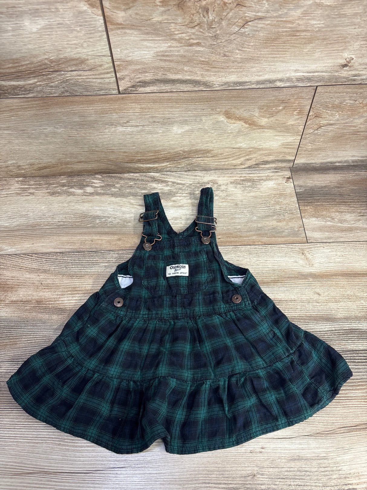 OshKosh Plaid Skirtall Green sz 18m