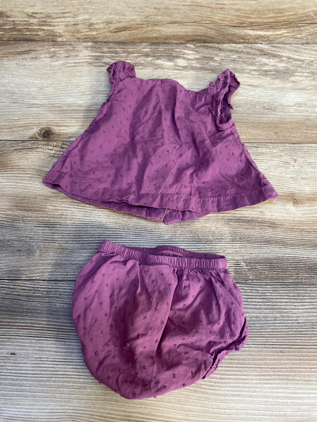 Carter's 2pc Swiss Dot Dress & Bloomers Set Mauve sz Newborn