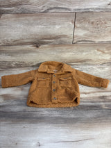 Cat & Jack Sherpa Button Up Jacket Brown sz 12m