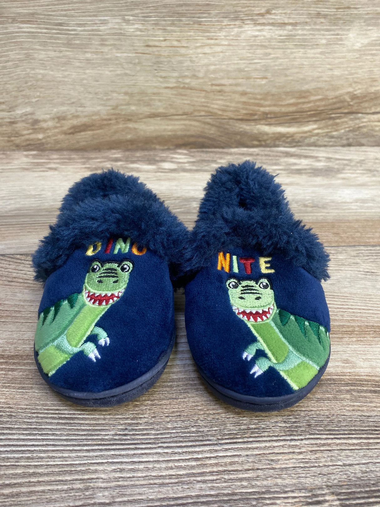 Wonder Nation Dinosaur Slippers Fleece Lined sz 5/6c