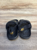 Nike Kawa Slide TD 'Black Metallic Gold' sz 6c