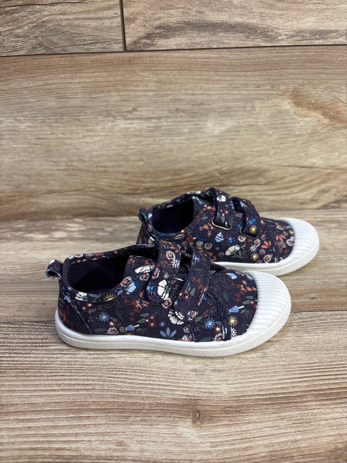Cat & Jack Floral Parker Sneakers Navy sz 9c