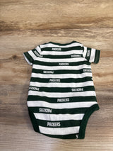 NFL Team Apparel Striped Green Bay Packers Bodysuit White sz 3/6m