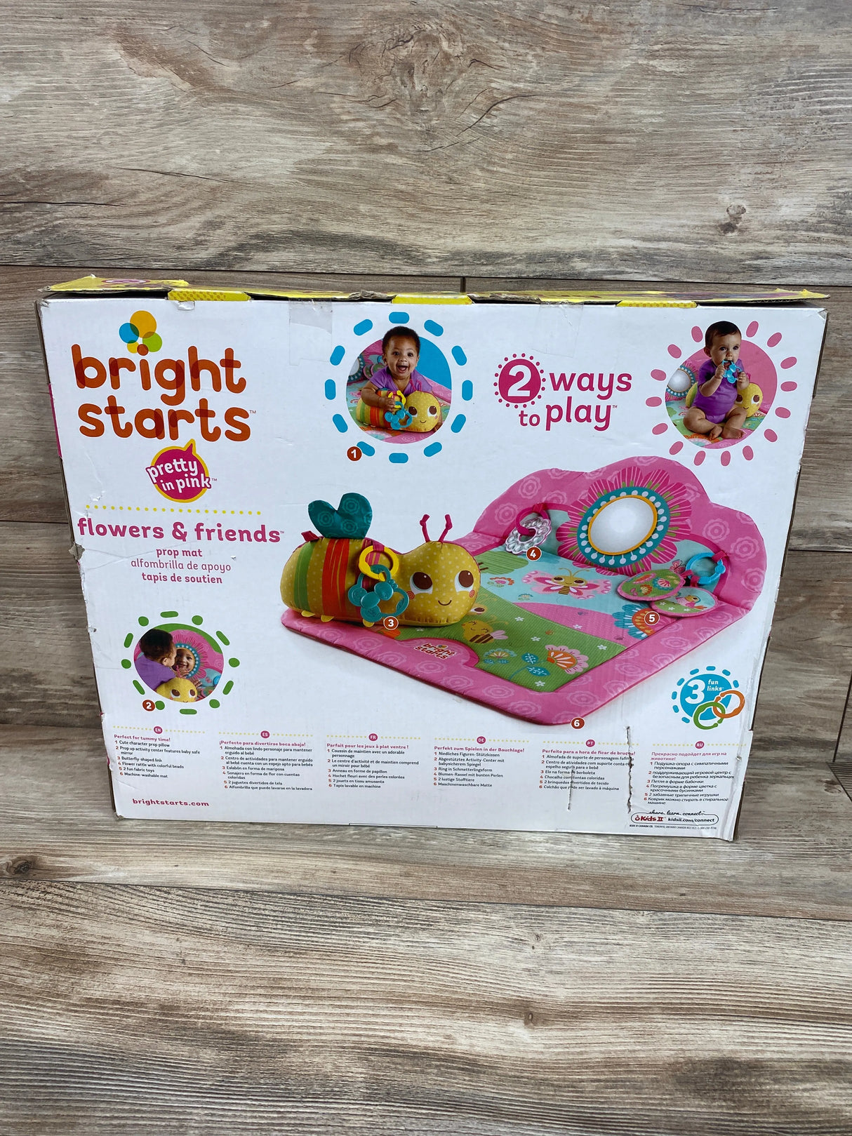 NEW Bright Starts Pretty In Pink Flowers & Friends Prop Mat