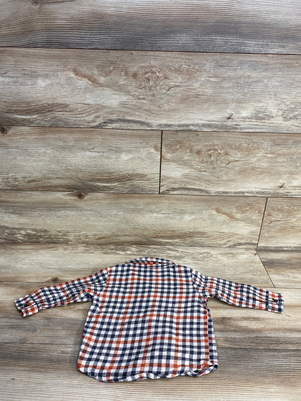 Old Navy Buffalo Plaid Button Up Flannel White sz 12-18m