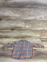Old Navy Buffalo Plaid Button Up Flannel White sz 12-18m