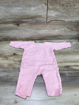 Honest Baby Organic Matelassé Side-Snap Coverall Pink sz 6-9m