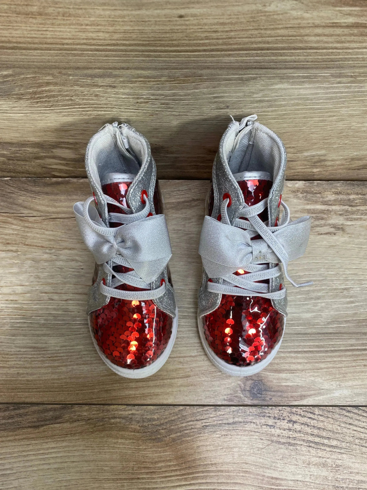 Ground Up Baby Sequin High Tops Red Sz 6c