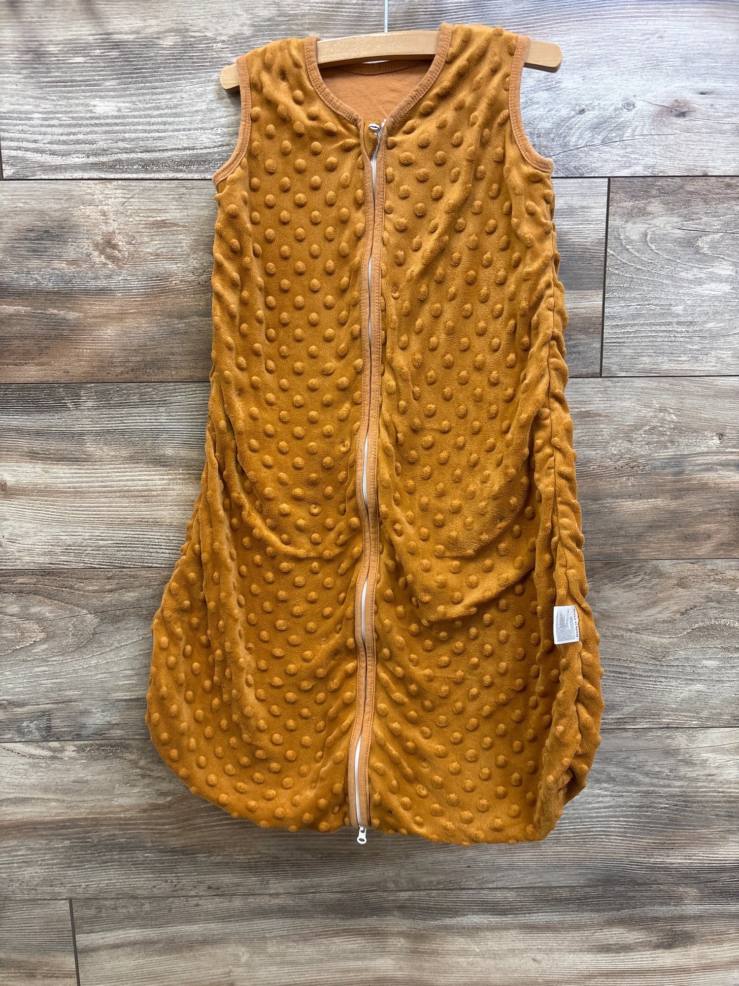 Yoofoss Minky Dot Sleep sack Caramel sz 6-12m