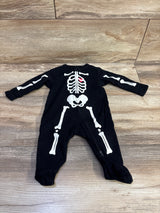 Old Navy Halloween Skeleton Sleeper Black sz 0-3m